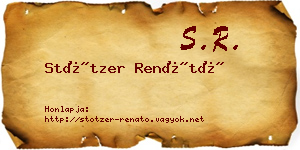 Stötzer Renátó névjegykártya
