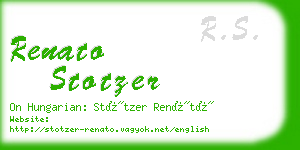 renato stotzer business card